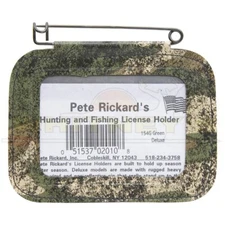 Pete Rickard's Vinyl License Holder - Green Camo - 154G