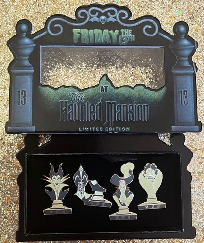 Disney Freitag der 13. Haunted Mansion Bösewicht Statue Pin Set
