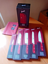SET 5 COLTELLI + CEPPO + ASCIUGHINO CLASSIC LINE ROSSA BERKEL