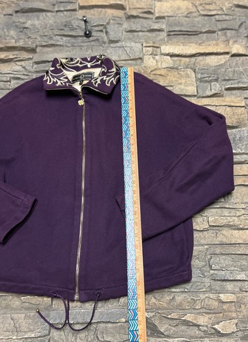 St John Sport Sz S Jacket & T Shirt Embroidered Lined Zip Up Eggplant Gorgeous - Picture 7 of 14