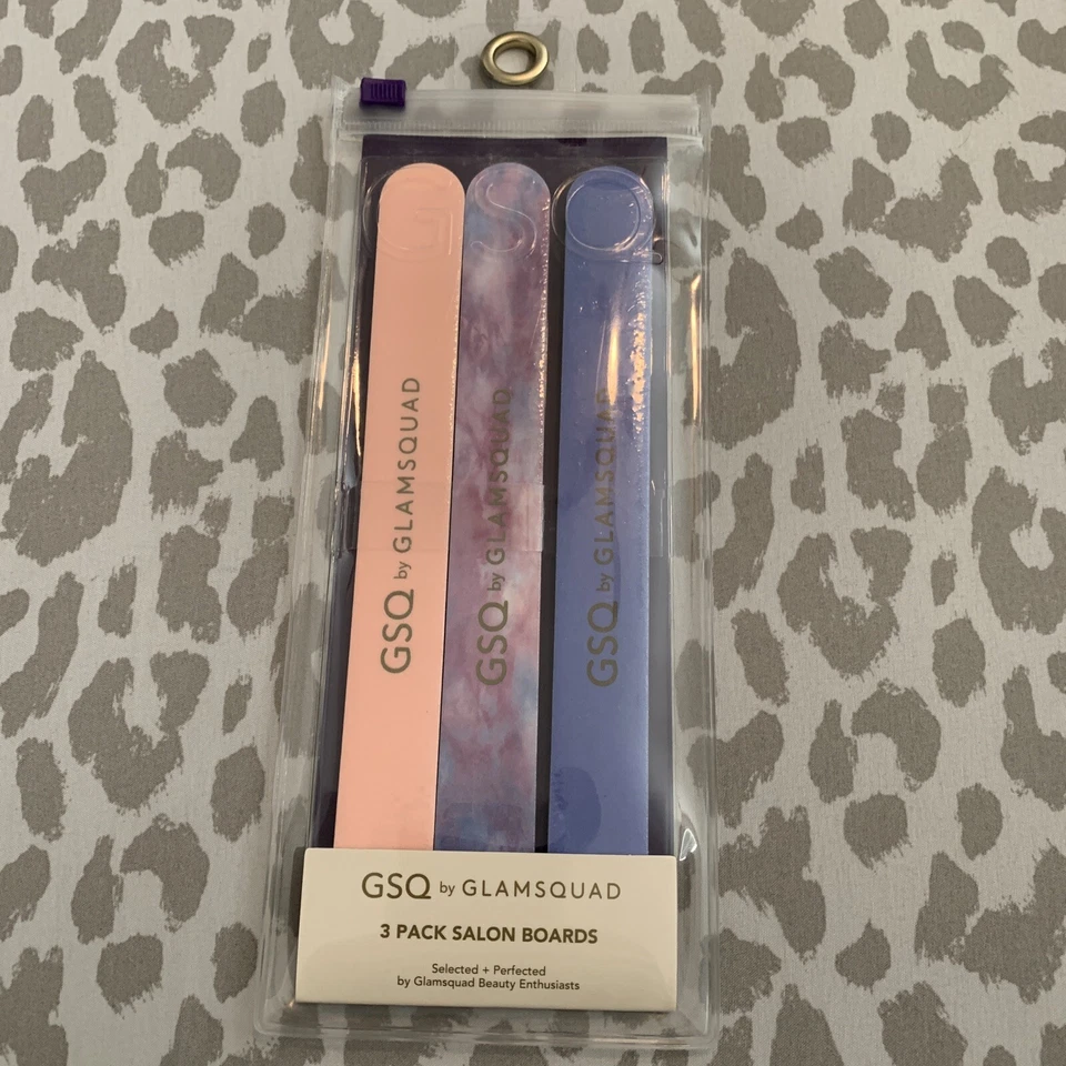 GSQ by Glamsquad 3 paquetes de tablas de salón tacto ligero grano medio doble cara Foto 4 de 4