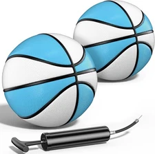2 Pack Pool Basketball - 7inch, Waterproof Ball with Anti-Slip Grip, Sturdy for