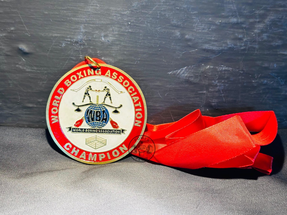 WBA World Boxing Association Championship Boxing Medal Red Ribbon