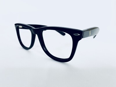 Foster Grant Black Acetate Wayfarer Glasses 50 17 150