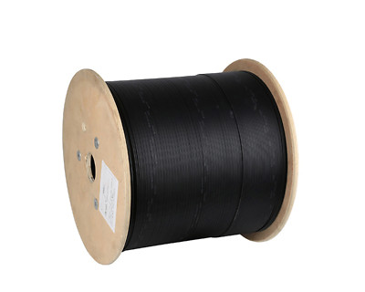 6 Fiber Indoor/Outdoor Fiber Optic Cable, Singlemode, 9/125, Black, Riser Rated,
