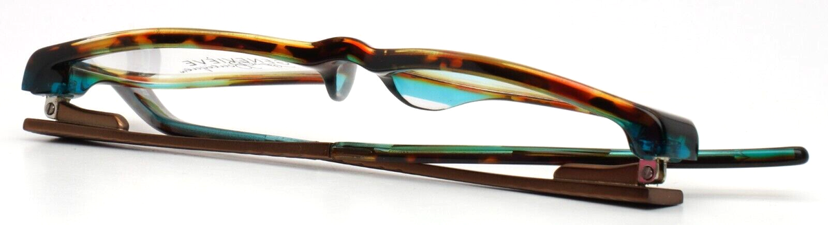 ?Genevieve Boutique Brown & Teal Attempt Eyeglasses w/Hardshell Case GENEVIEVE BOUTIQUE Attempt Brown Teal Womens Oval Eyeglasses  main image 3