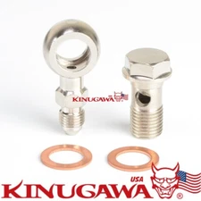 Turbo Coolant Banjo Bolt kit M14x1.5 mm to -4AN Garrett GT28R GT30R GT35R Long