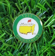 1986 Masters Commemorative Golf Ball Marker Jack Nicklaus Final Win of 6 Masters