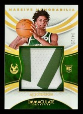 2024 Panini Immaculate  AJ Johnson #MM-AJJ MASSIVE MEMORABILIA GOLD /25 PATCH