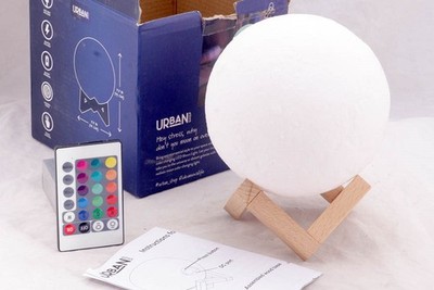 Urban Shop Moon Color Changing LED Lamp with Remote & Stand