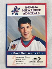 IHL 1995-96 Milwaukee Admirals Hockey Postcard #02-Dave MacIsaac