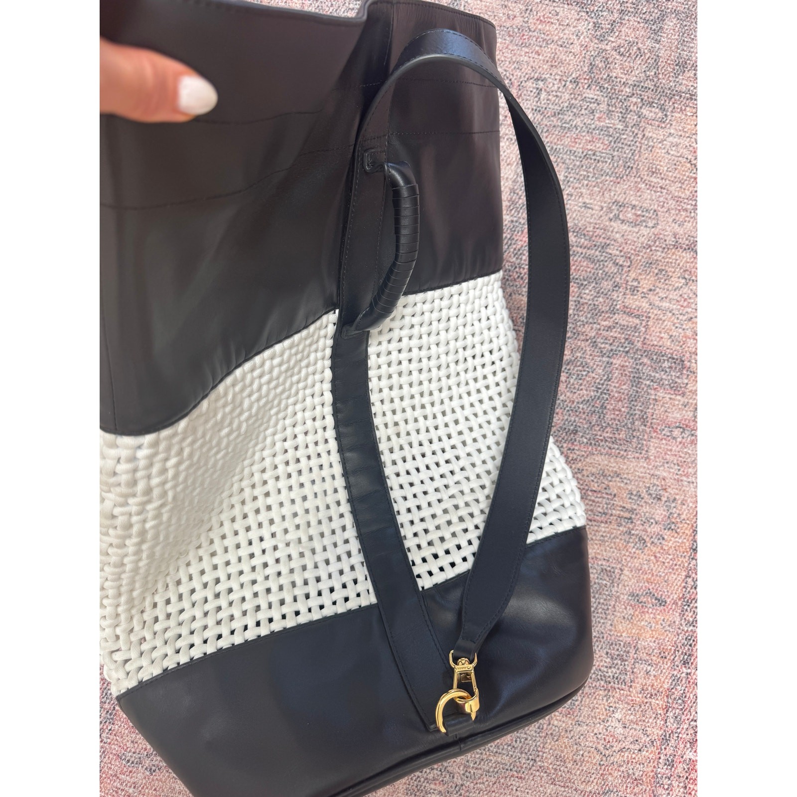 STAUD Leather Macramé Backpack — image 9