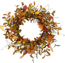YNYLCHMX 20" Fall Wreath for Front Door, Eucalyptus, Berry and Magnolia