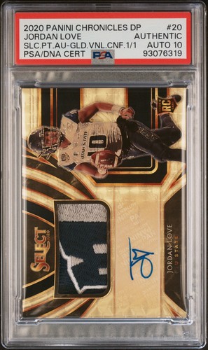2020 Chronicles Jordan Love Auto Patch 1/1 PSA 10