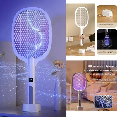 XIAOTREE 4000V Rechargeable Electric Mosquito Racket Detachable Handheld Auto Sw