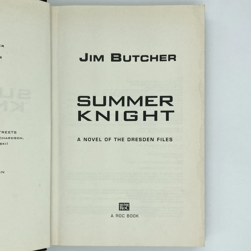 Dresden Files: Summer Knight - Jim Butcher (1st HC edition 1st print) Roc, 2009 - Image 3 of 4