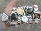 Lot of 6 Vintage Seiko 5 Automatic Day-Date SS Men's Japanese Wristwatches
