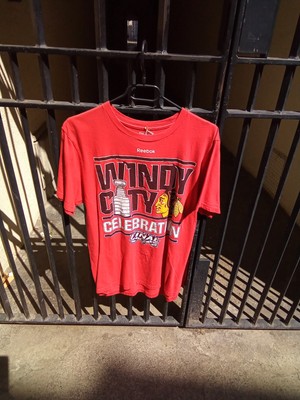 REEBOK - Offizielles NHL Stanley Cup 2015 T-Shirt - CHICAGO BLACKHAWKS  