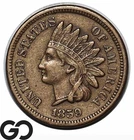 1859 Indian Head Cent Penny, Choice XF Tougher Date