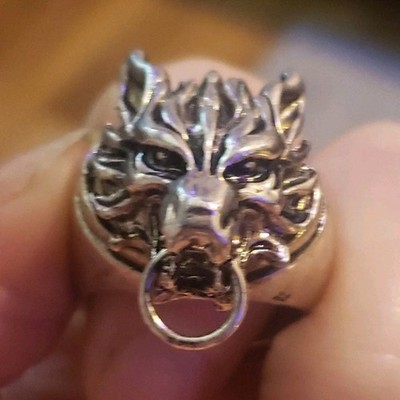 final fantasy 7 children of the advent silver Finr wolf ring