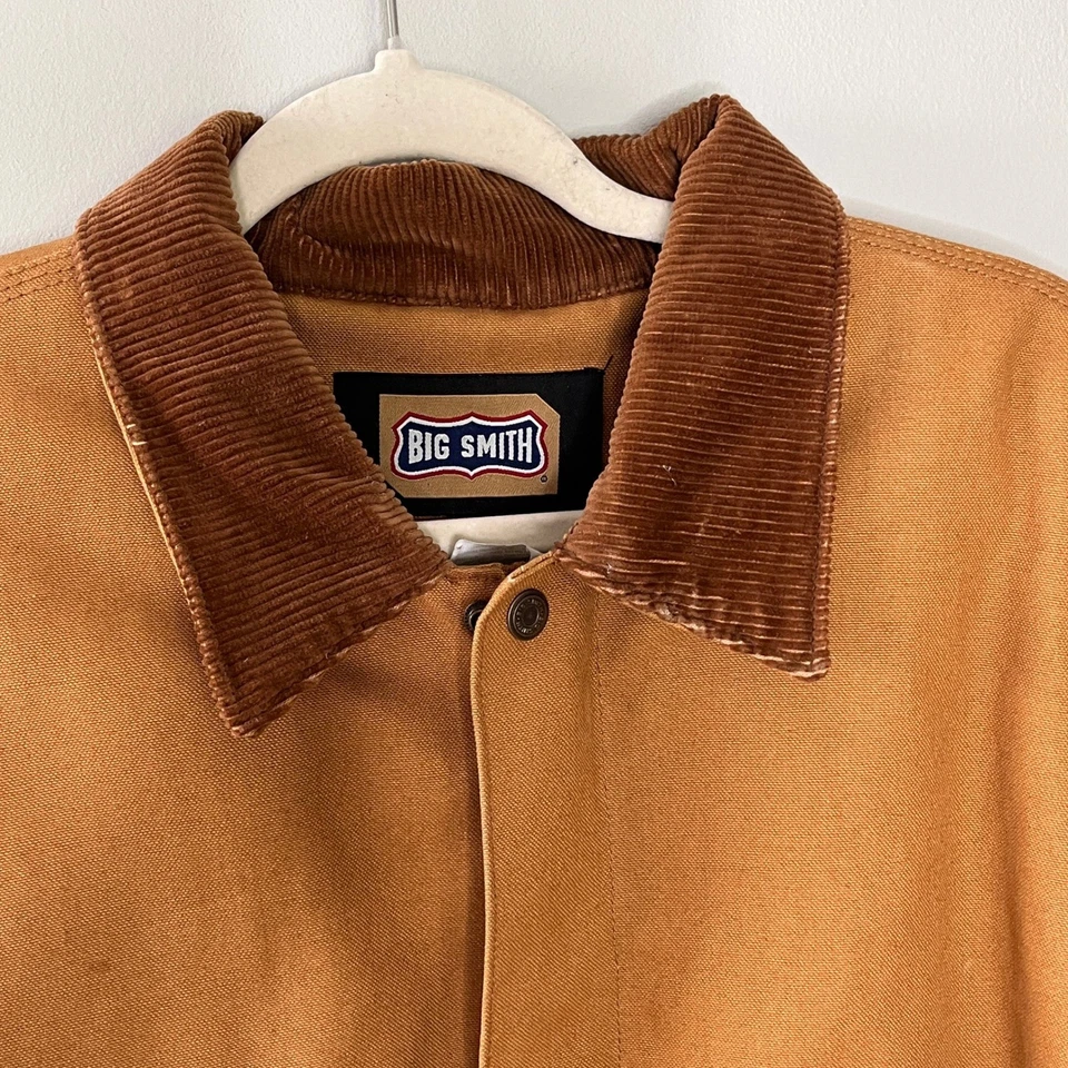 Big Smith Mens 2X Workwear Jacket Brown Chore Coat Corduroy Collar ThInsulated - Image 4 of 4