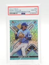 BOBBY WITT JR 2022 FINEST AQUA SHIMMER REFRACTOR ROOKIE /175 #62 PSA 10 Q2682