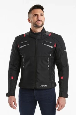 Motorcycle Jacket Men's with CE Protectors, Textile Jacket Scooter Black Sale!