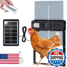 Automatic Chicken Coop Door Solar Powered with Timer  Light Sensor, LCD Display