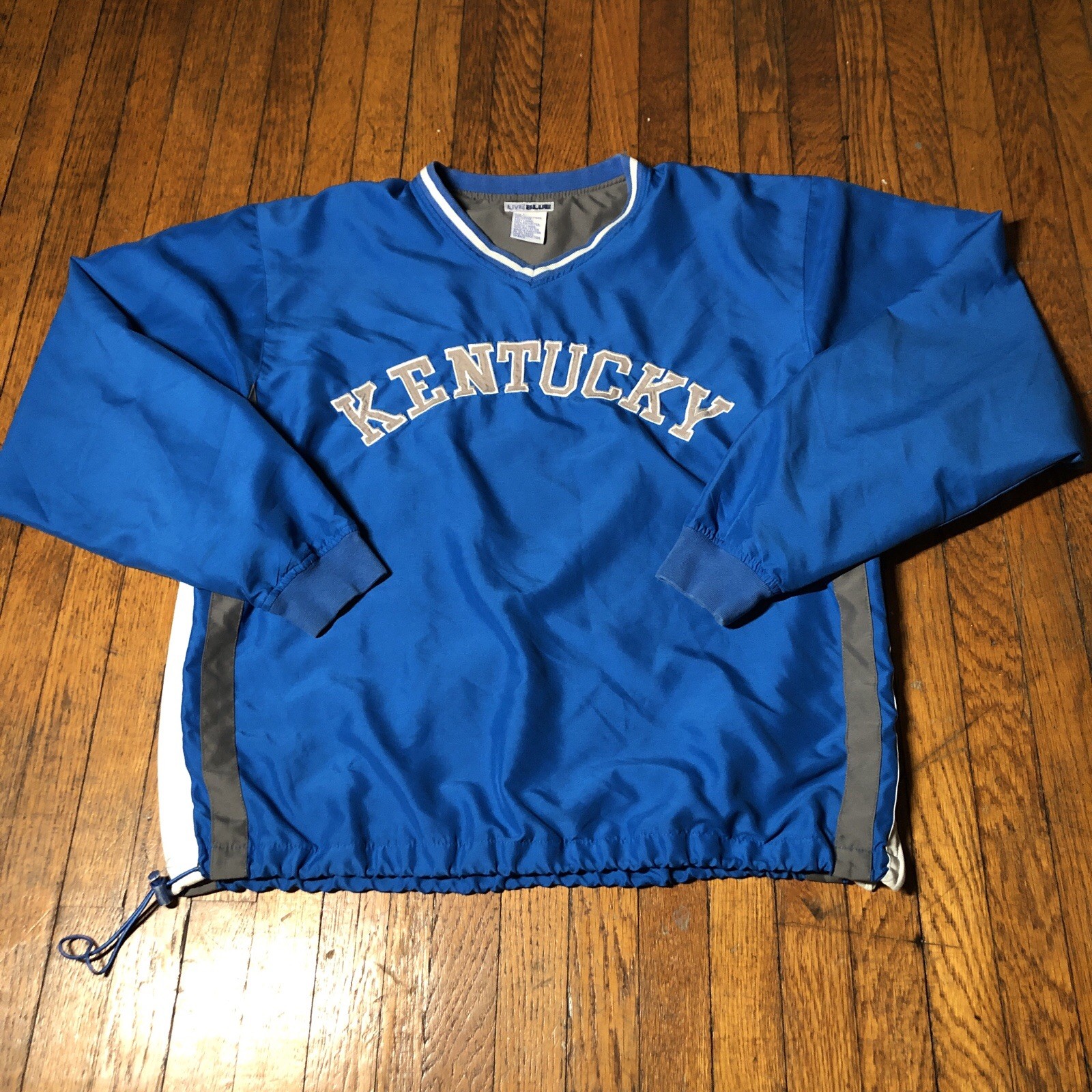 Vintage Kentucky Wildcats Windbreaker Pullover Track Jacket Men Size L Blue Y2K