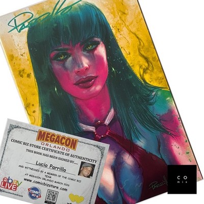 Vampirella Strikes #8 Artist SIGNED Lucio Parrillo 1:10 Ultraviolet Virgin VAR