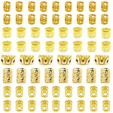 Gold Hair Jewelry Set, 100 Pcs Gold Braid Hair Extensions, Hair Dreadlock
