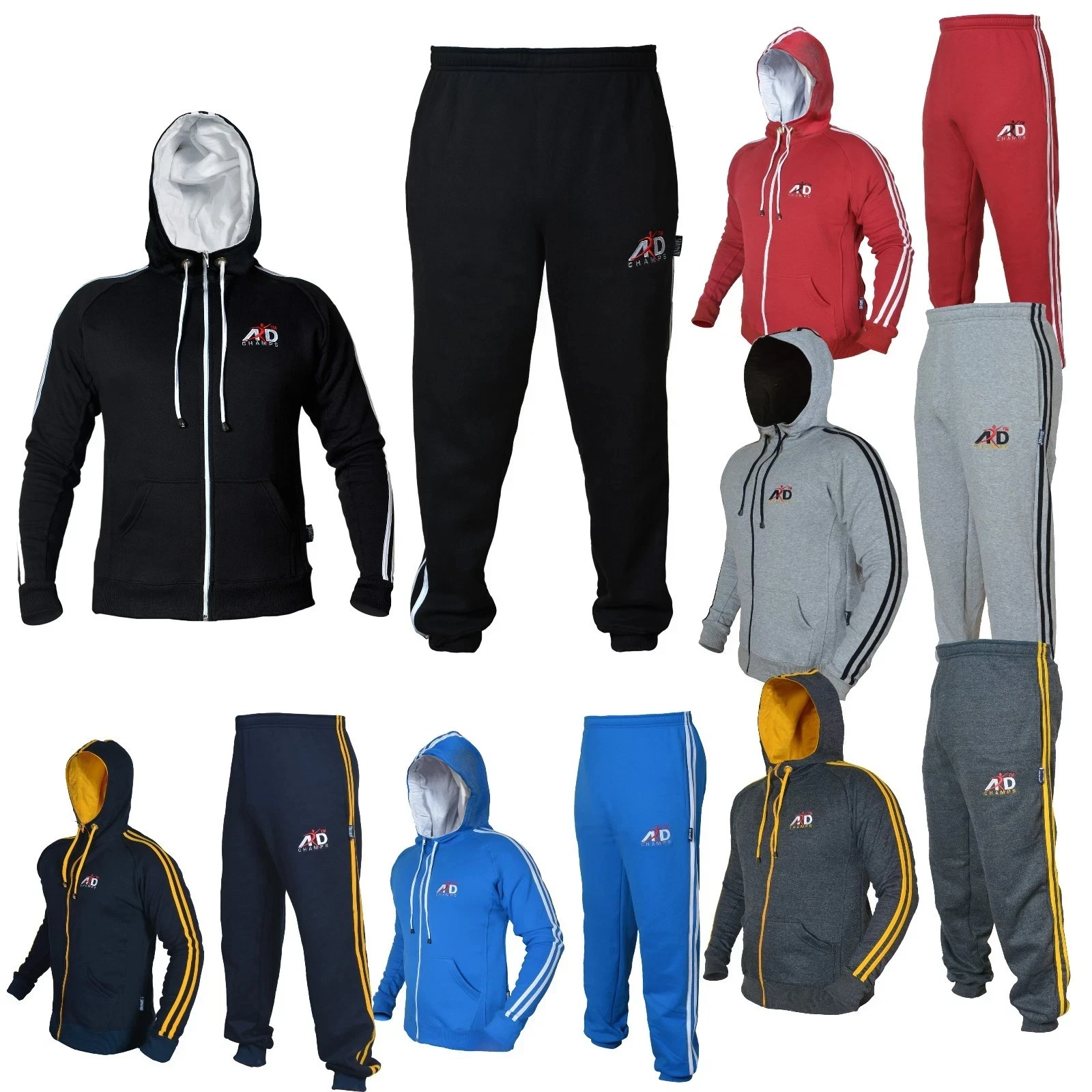 ARD Men's Workout Sports Jogger Track Pants & Jacket Jogging Track Suit Set