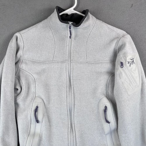Arc'teryx Jacket Mens Medium Gray Polartec Full Zip Fleece Softshell Outdoor - Picture 5 of 14