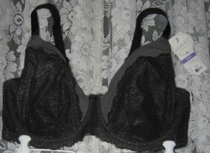 PARFAIT VANNA U/W BRA P5702 BLACK/GRAY 38F NWT SHIP FREE TO U.S.