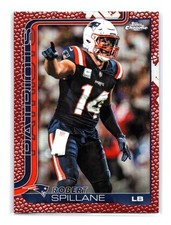 2025 Topps Chrome Robert Spillane #181 Football Leather Refractor Patriots