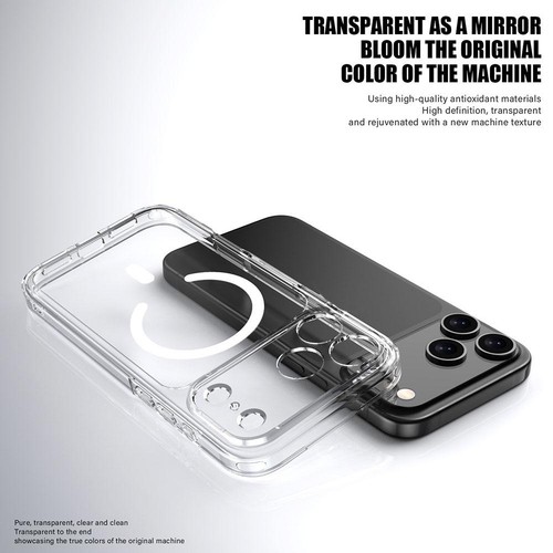 Case For Apple iPhone 17 PRO MAX Magnetic Clear MagSafe Cover Skin+ - Picture 11 of 20