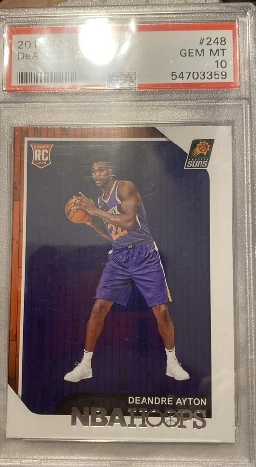 DeANDRE AYTON 2018-19 Panini NBA Hoops #248 Phoenix Suns Rookie RC PSA 10 Gem MT - Image 3 of 3