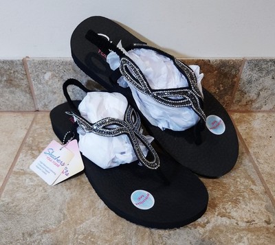Skechers | Women s 10 Crystal Cali Meditation Evening Dew Yoga Foam Sandals NEW