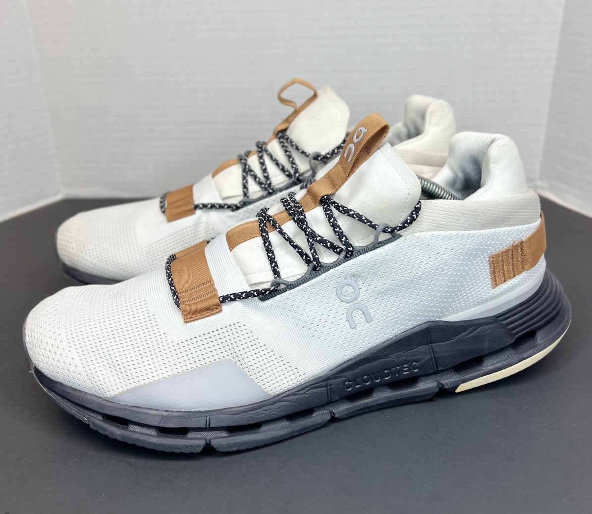 On Running Cloudnova White/Pecan Running Shoes Sneakers Mens  display picture 3