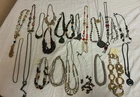 Mixed Jewelry Lot New & Vintage Modern Gold Silver Tone Costume 23 Necklaces