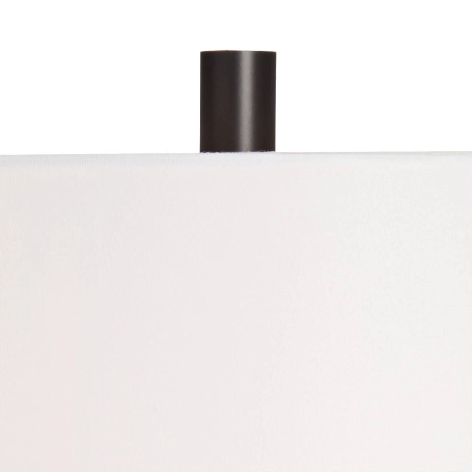 Lámpara de Mesa Industrial con Puerto USB 31 1/2" Alto Negro Blanco Pantalla Salón Foto 3 de 4