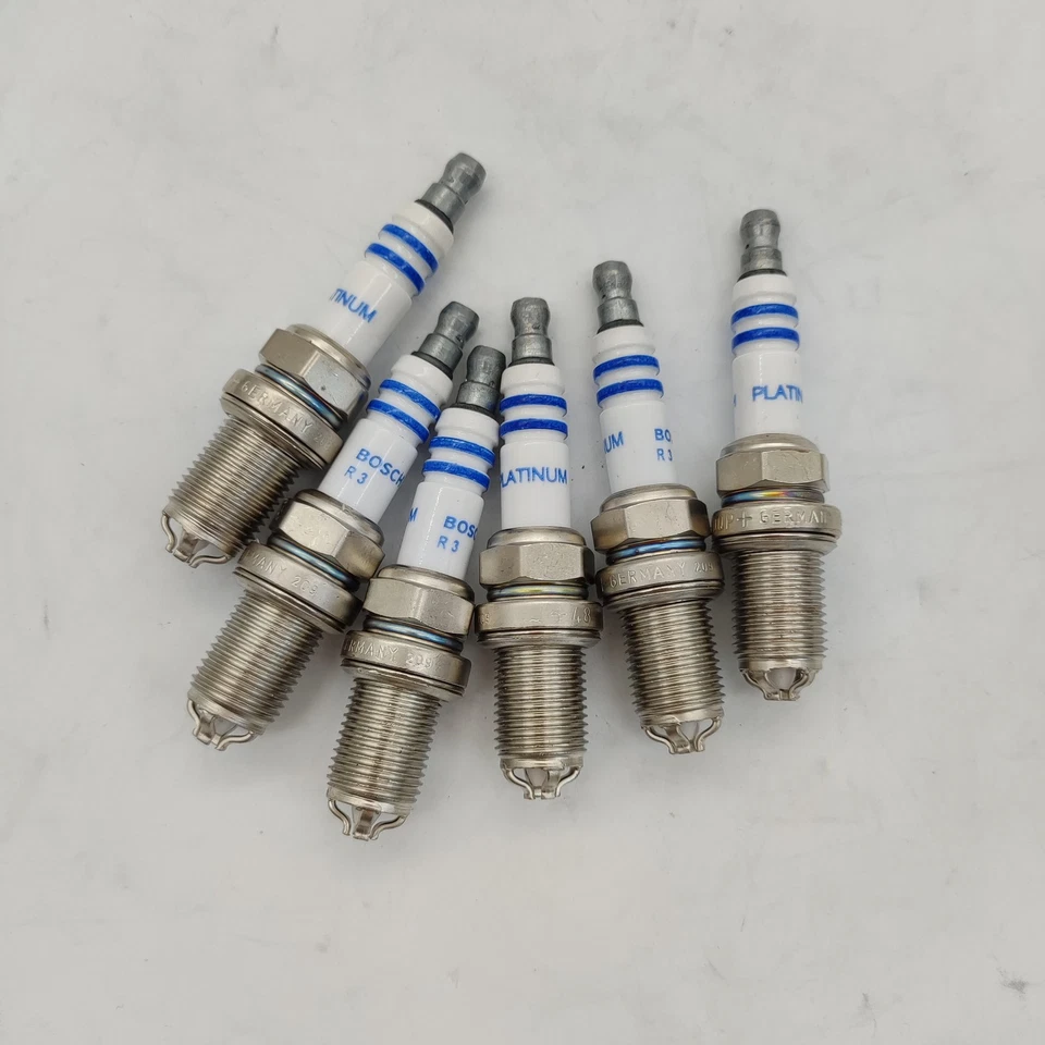 6 piezas bujías FGR7DQP para 12120037607 Bosch BMW X5 E34 530i E39 540i E60 Foto 4 de 4