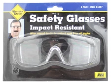 Safety Glasses Impact Resistant Tough Polycarbonate Lenses Wrap-around One Size