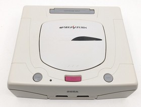 Sega Saturn White HST-3220 NTSC-J Japan Tested w/  Nissan GT Over Drivin' R