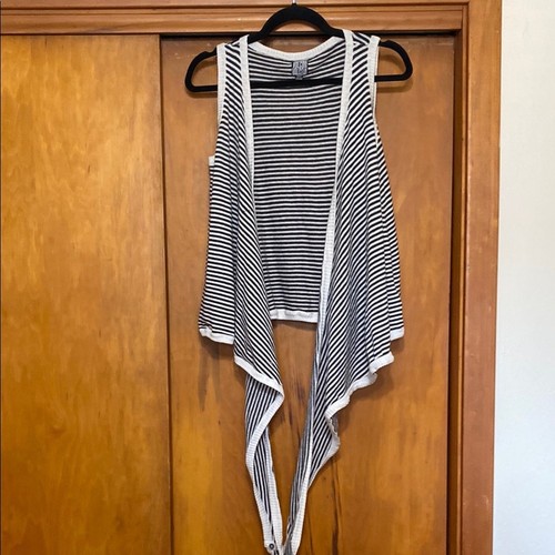 Volcom Black White Striped 2-Way Tank Sweater - Small
