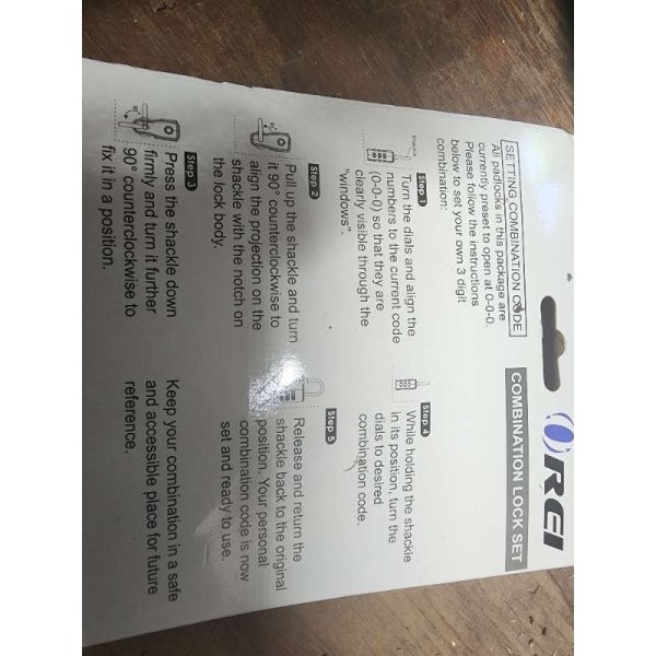 REI Pack Travel Luggage Locks TSA Approved