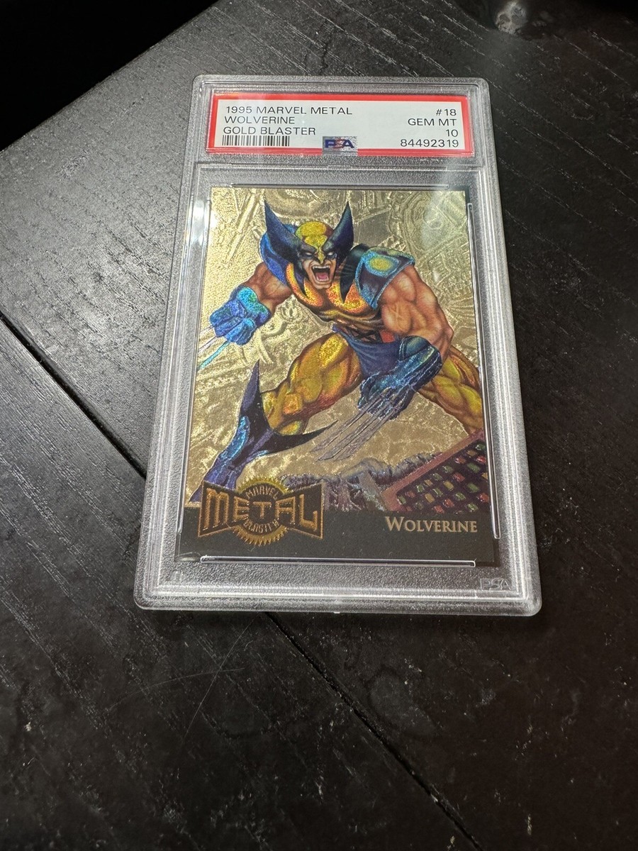 1995 Marvel Metal Wolverine Gold Blaster #18 PSA 10 GEM MT Pop 41