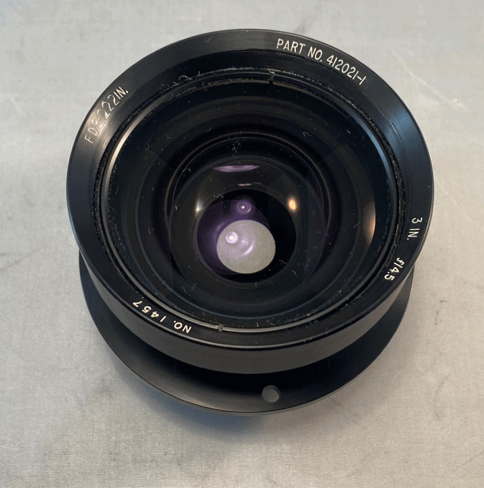 Aerial Lens. FD 3.222 Inch. f/4.5. No. 1457.