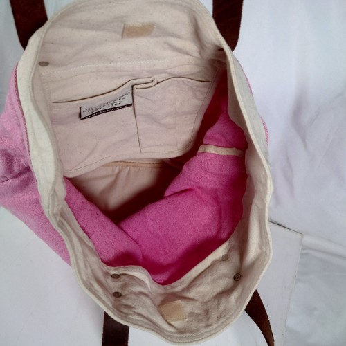 Sun & Sand Strandtasche Tasche rosa mexikanische Decke & Canvas mit Lederriemen Handtasche - Bild 10 von 13