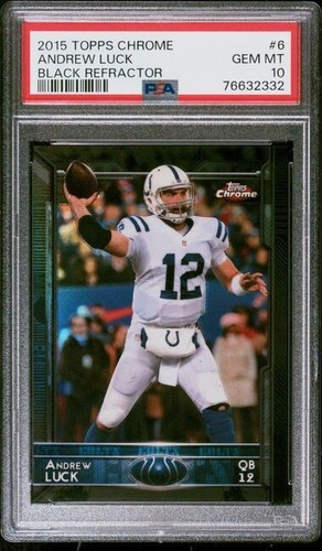 Andrew Luck [Refractor] #6 2015 Topps Chrome card